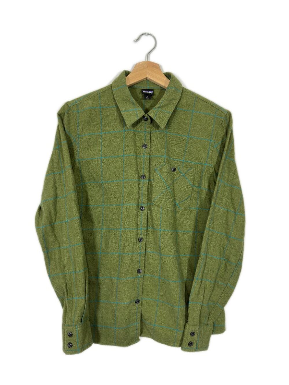 Patagonia Women's Plaid Shirt Flannel Size 2 Green Gorpcore Outdoor Casual Fall